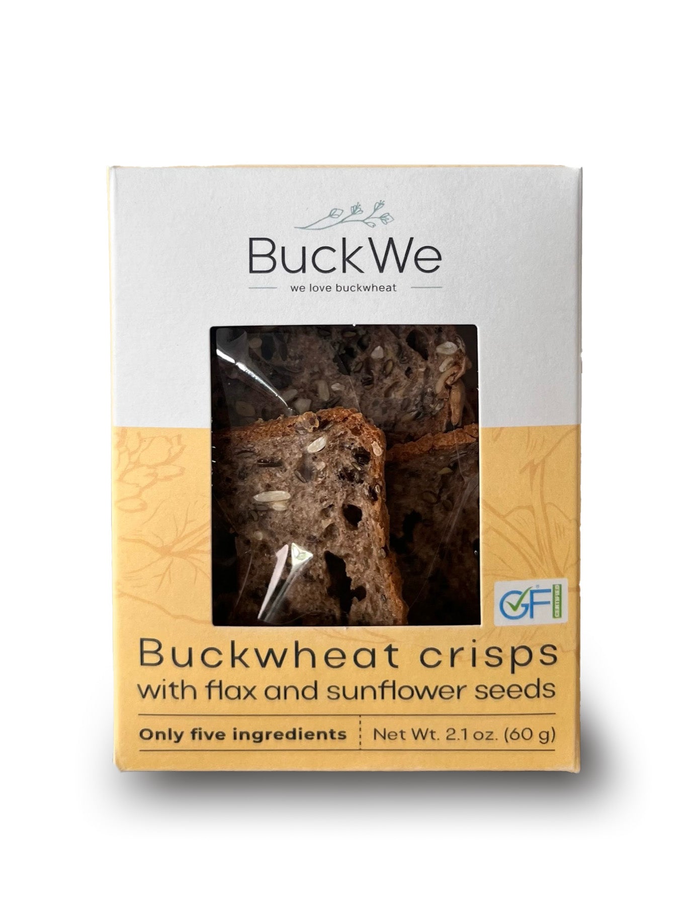 Buckwheat crisps with flaxseeds and sunflower seeds