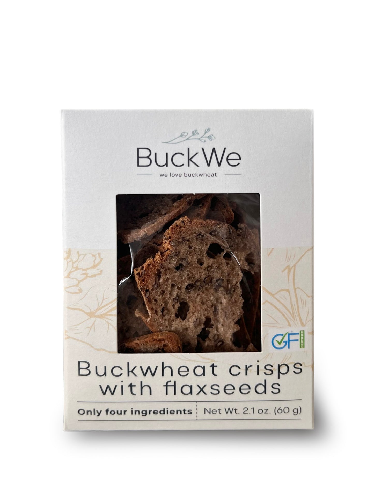 Buckwheat crisps with flaxseeds