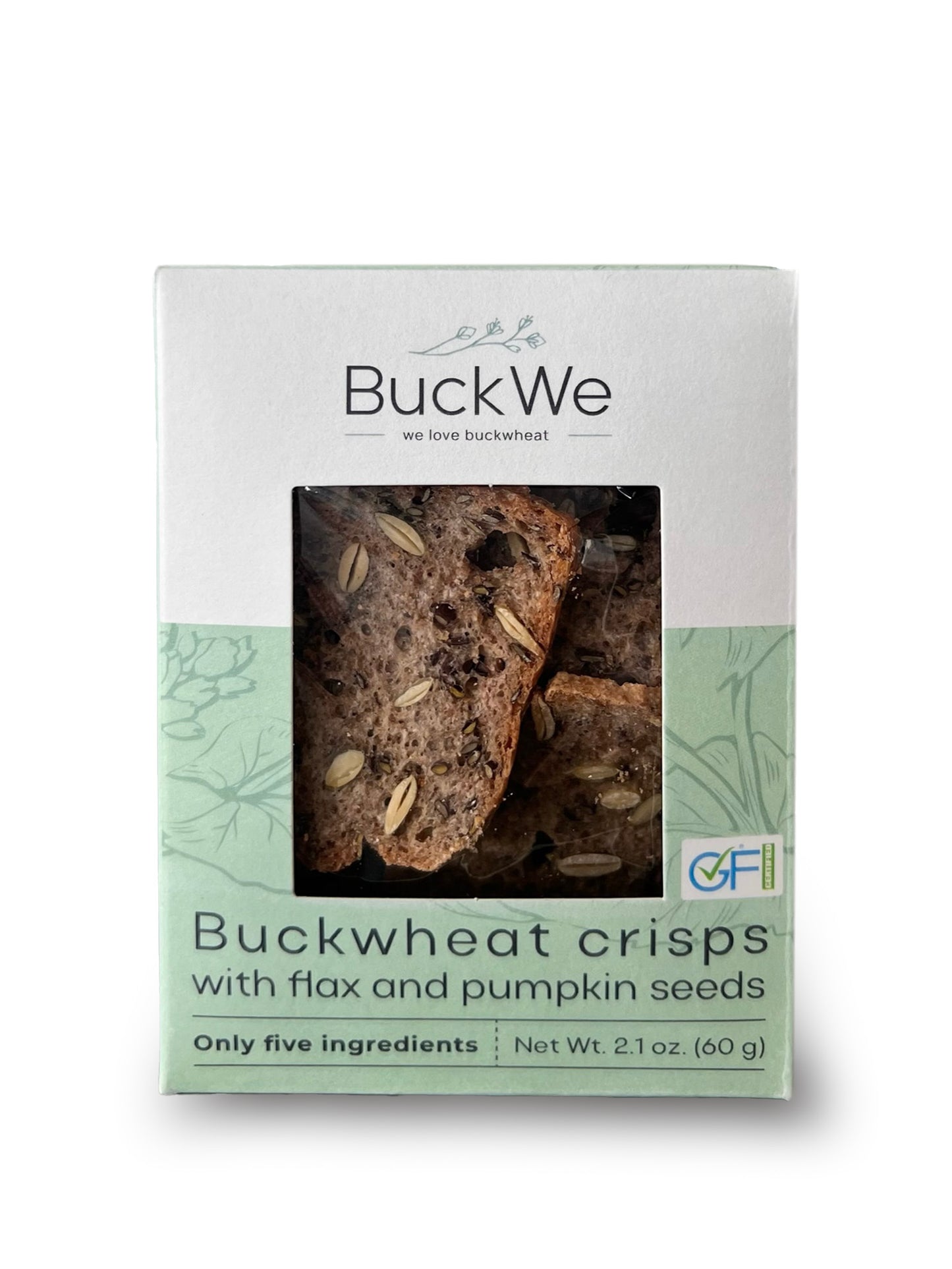 Buckwheat crisps with flaxseeds and pumpkin seeds